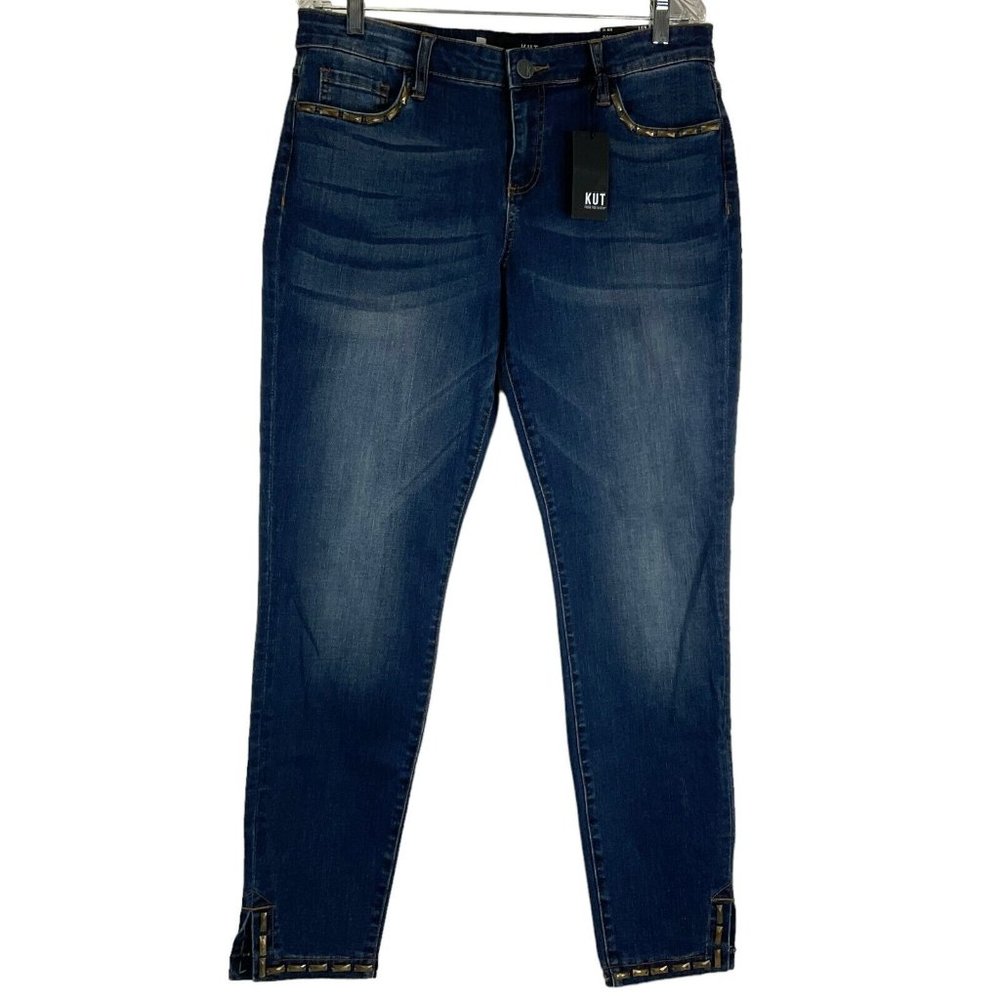KUT from the Kloth Skinny Jeans Women's Size 12 Blue Donna Ankle Denim NWT